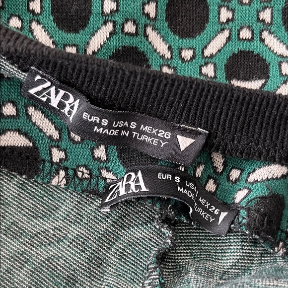 Zara Jacquard Geometric Print 70s Trousers Set Knit Top Outfit - Picture 11 of 11